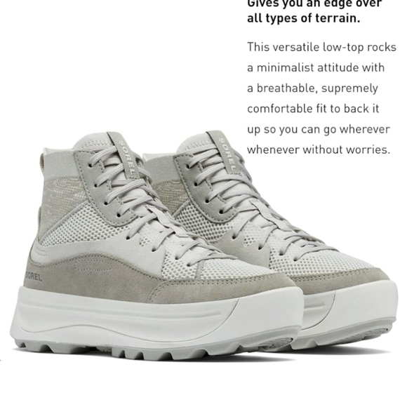 Sorel ona 503 knit mid sneaker grey 9.5 NWT - Picture 1 of 8